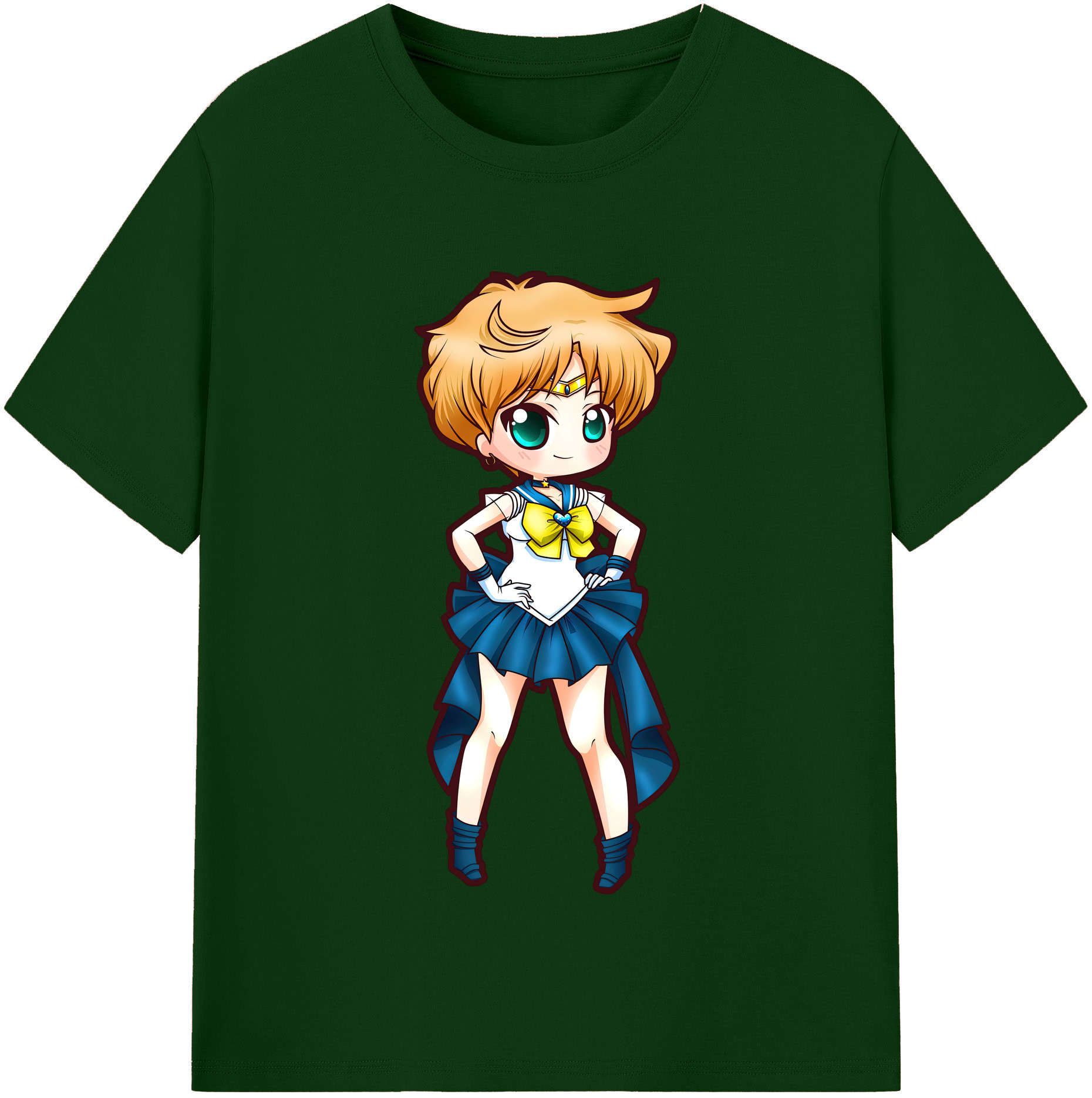 （画像用） 美少女戦士セーラームーン 天王はるか Sailor Moon Tenoh Haruka 綿100％半袖Tシャツ（フロントプリント）